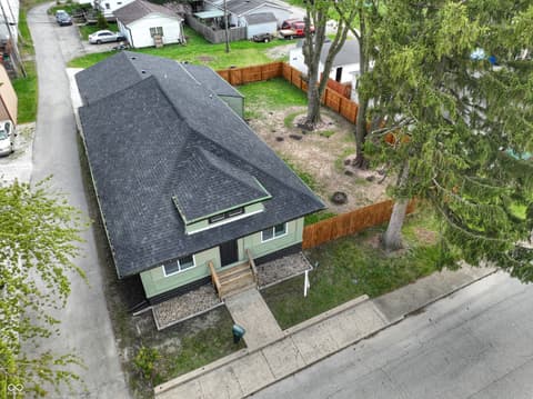 Aerial view at 523 W Pearl Street, Lebanon, IN