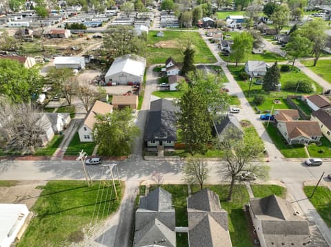 Aerial view at 523 W Pearl Street, Lebanon, IN