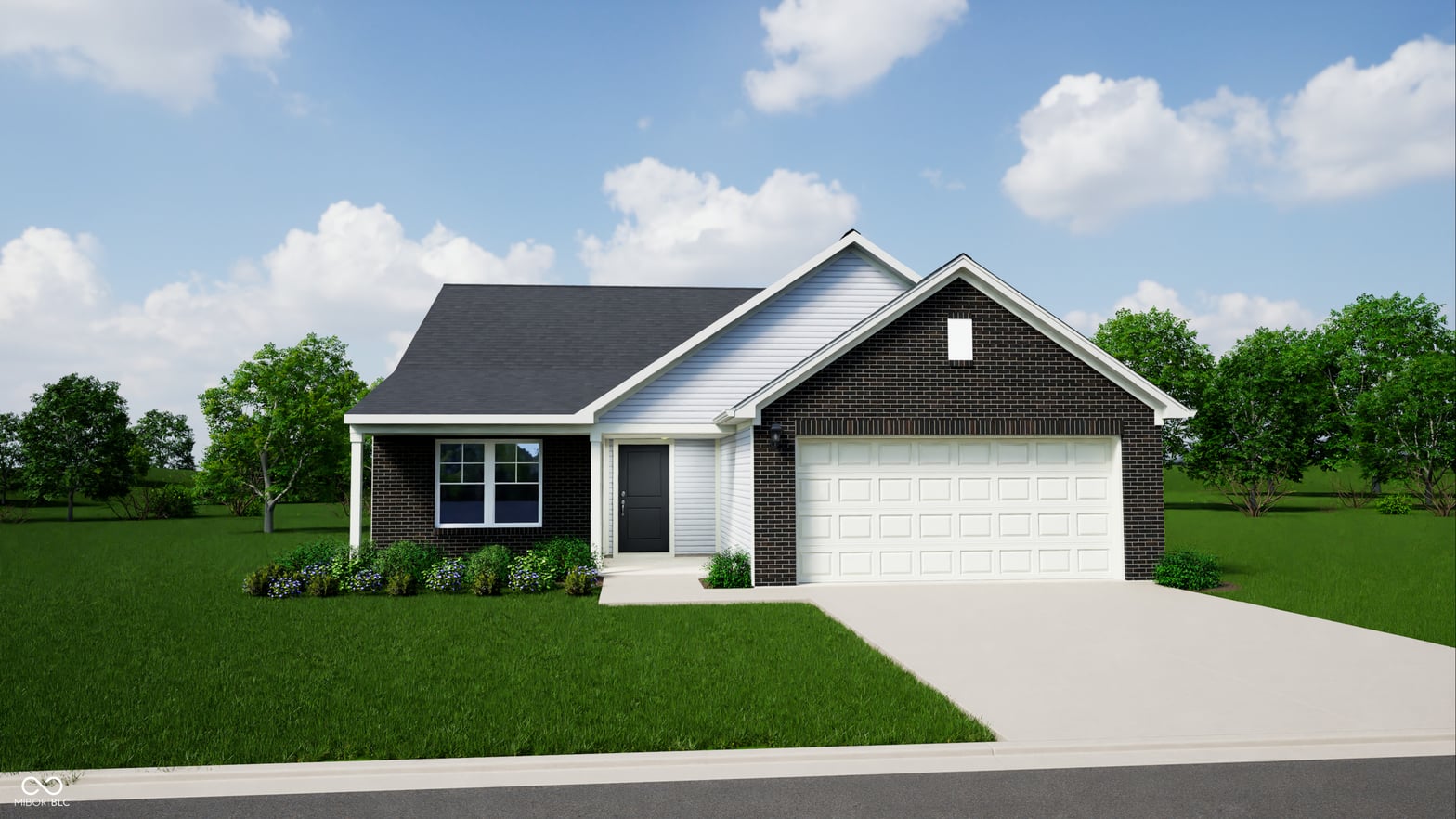 Front exterior at 1730 Fair Weather Drive, Pendleton, IN