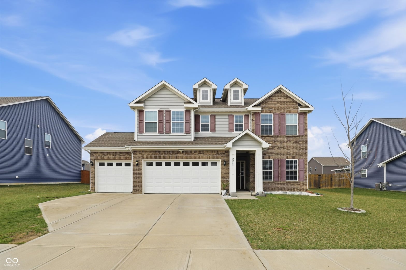 Front exterior at 2268 Maple Stone Lane, Greenwood, IN