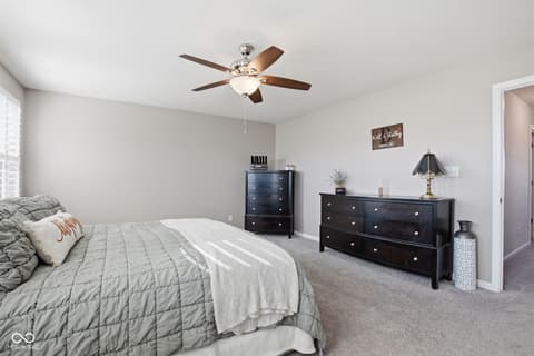 Primary bedroom at 4355 Homestead Drive, Whitestown, IN