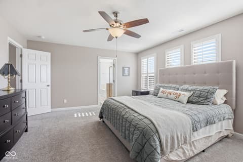 Primary bedroom at 4355 Homestead Drive, Whitestown, IN