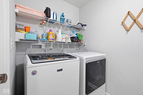 Laundry room at 4355 Homestead Drive, Whitestown, IN