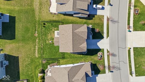 Aerial view at 4355 Homestead Drive, Whitestown, IN