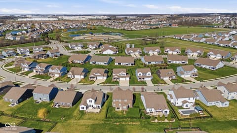 Aerial view at 4355 Homestead Drive, Whitestown, IN