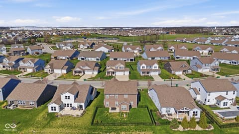 Aerial view at 4355 Homestead Drive, Whitestown, IN