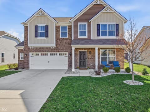 Front exterior at 4355 Homestead Drive, Whitestown, IN