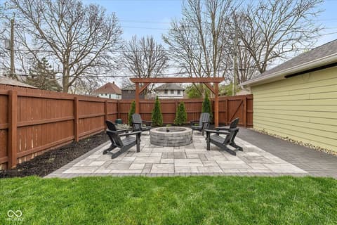 Outdoor living area at 1123 N Keystone Avenue, Indianapolis, IN