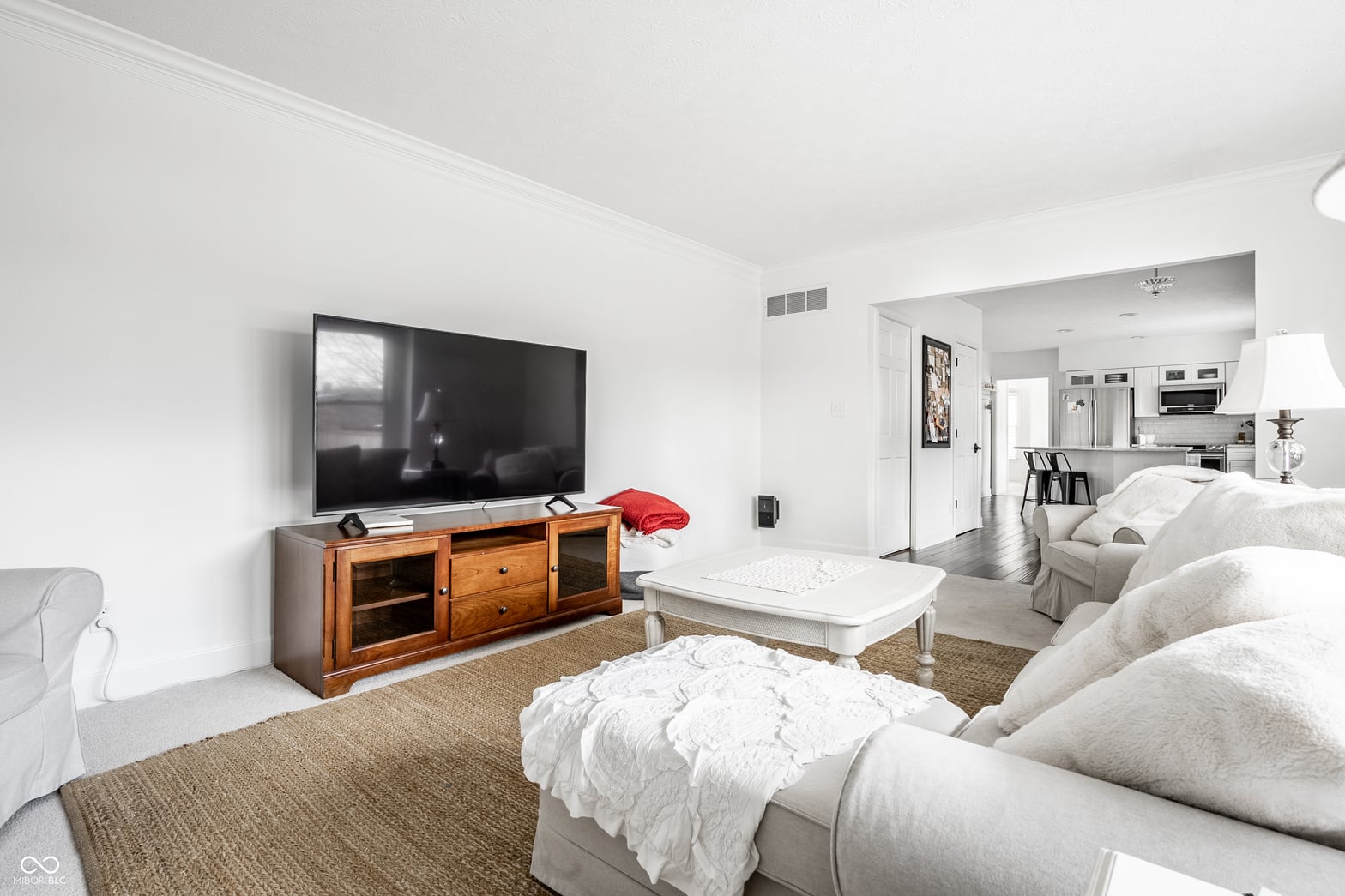 Bright, open family room with seamless kitchen connection.