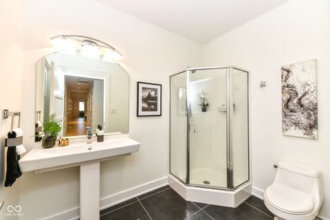 Primary bathroom at 30 W Main Street, Carmel, IN
