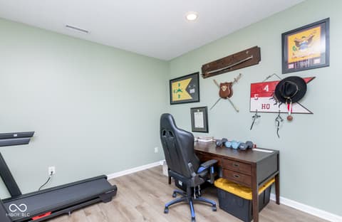 Home office at 923 Aurora Lane, Franklin, IN