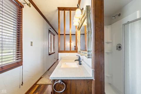 Primary bathroom at 302 Maple Court, Greenfield, IN
