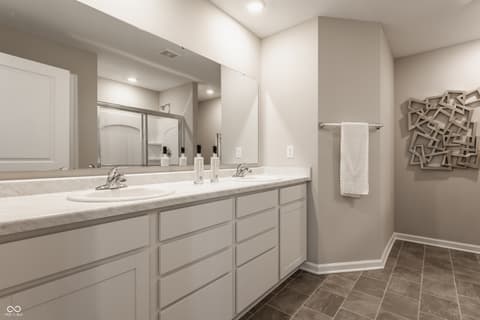 Primary bathroom at 8141 Clary Lane, Pendleton, IN