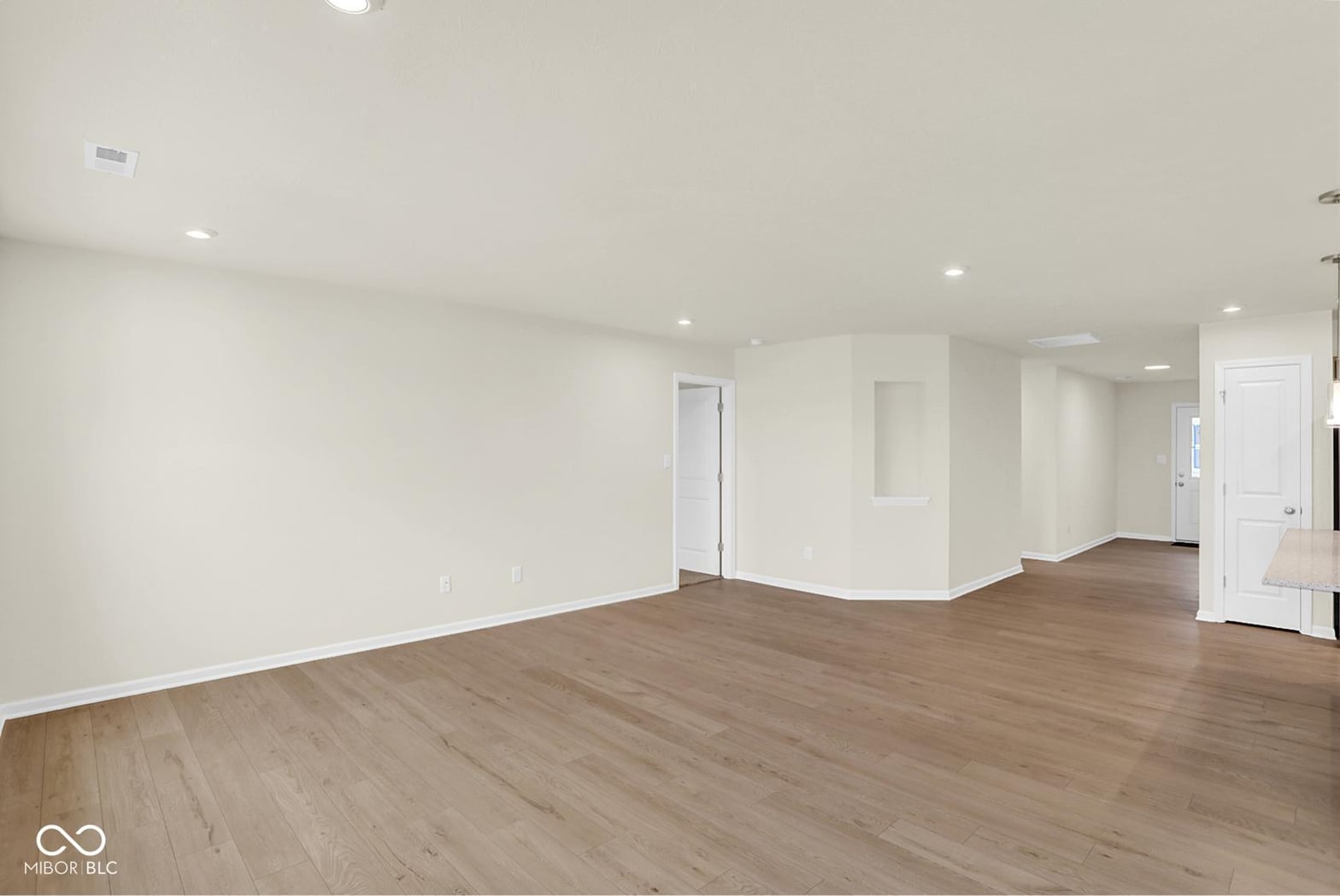 Family room at 19537 Atwater Avenue, Sheridan, IN — Spacious, bright family room with modern finishes.