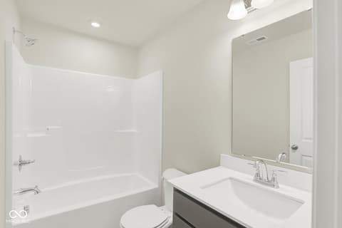 Bathroom at 19537 Atwater Avenue, Sheridan, IN — Clean, bright bathroom with updated fixtures and finishes.