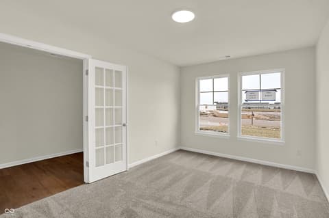 Bedroom at 19488 Atwater, Sheridan, IN — Bright bedroom with large windows and modern finishes.
