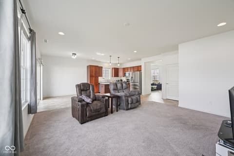Living room at 6660 Harvest Moon Lane, Whitestown, IN