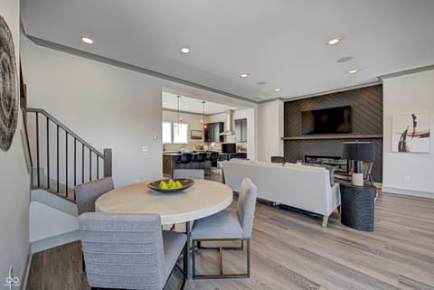 Family room at 162 Midland Trace Loop, Westfield, IN — Modern open-concept living space with premium finishes.