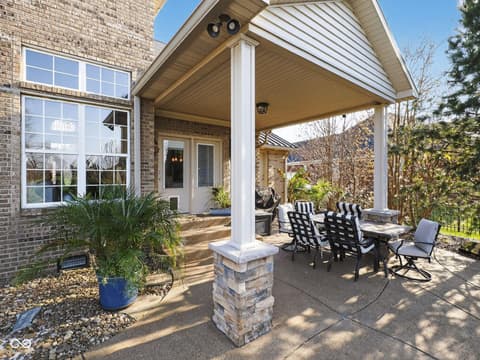 Outdoor living area at 5688 Victoria Bluffs Drive, Newburgh, IN