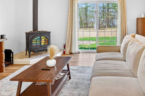 Living room at 4724 Covered Bridge Road, Nashville, IN