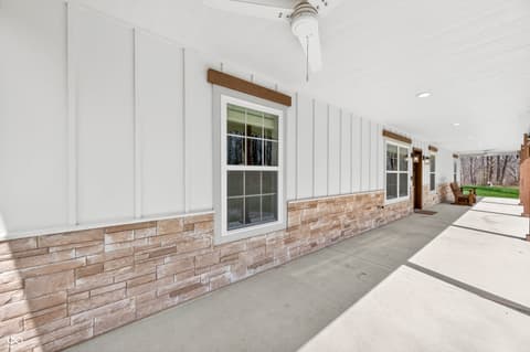 Outdoor living area at 4724 Covered Bridge Road, Nashville, IN