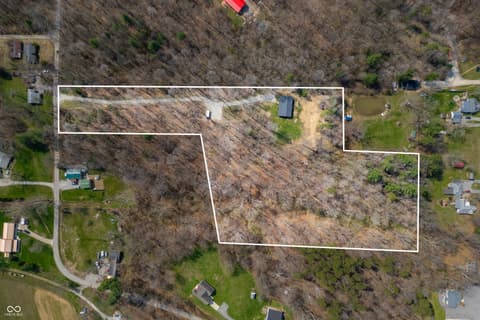 Aerial view at 4724 Covered Bridge Road, Nashville, IN