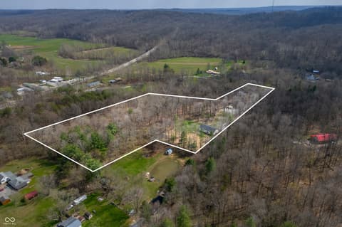 Aerial view at 4724 Covered Bridge Road, Nashville, IN