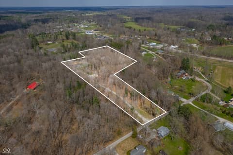 Aerial view at 4724 Covered Bridge Road, Nashville, IN