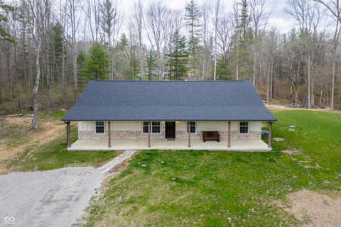 Front exterior at 4724 Covered Bridge Road, Nashville, IN