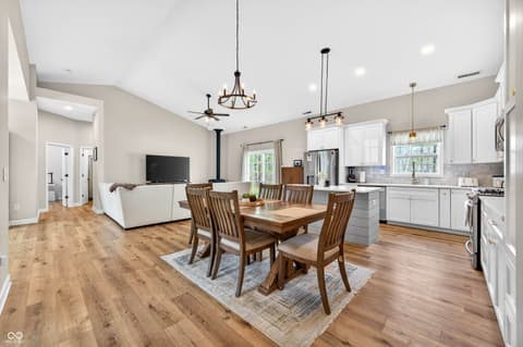 Dining room at 4724 Covered Bridge Road, Nashville, IN