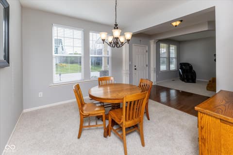Dining room at 2394 Woodcreek Crossing Boulevard, Avon, IN