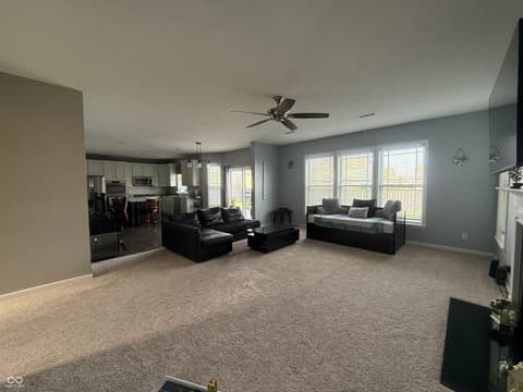 Living room at 8780 Castleblaney Drive, Brownsburg, IN