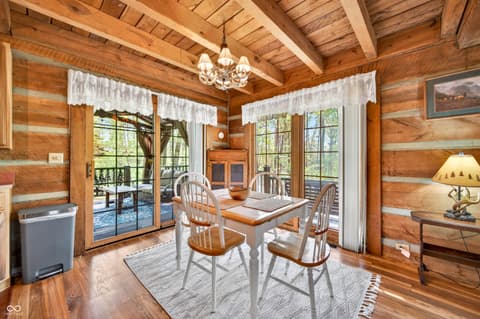 Dining room at 209 Sanctuary Lane, Nashville, IN
