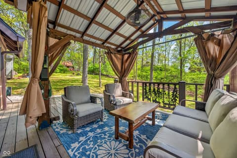 Outdoor living area at 209 Sanctuary Lane, Nashville, IN
