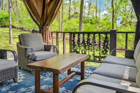 Outdoor living area at 209 Sanctuary Lane, Nashville, IN