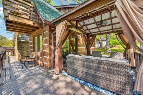 Outdoor living area at 209 Sanctuary Lane, Nashville, IN