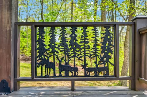 Outdoor living area at 209 Sanctuary Lane, Nashville, IN