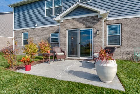 Outdoor living area at 70 Freeman Street, Whiteland, IN