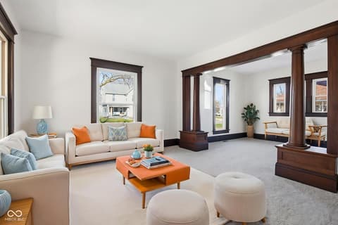 Living room at 437 N Conde Street, Tipton, IN