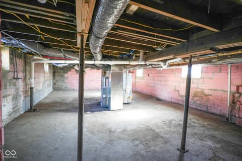 Basement at 1423 Fountain Street, Anderson, IN