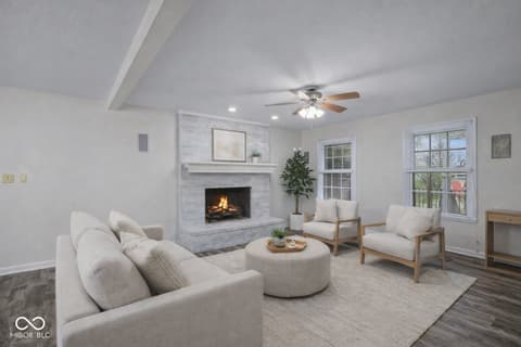 Living room at 3616 Eagle Valley Court, Greenwood, IN