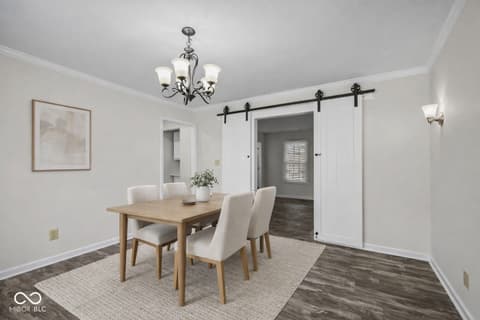 Dining room at 3616 Eagle Valley Court, Greenwood, IN
