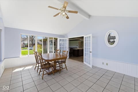 Dining room at 8311 Chateaugay Drive, Indianapolis, IN