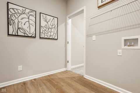 Laundry room at 6042 Whitney Street, Thorntown, IN
