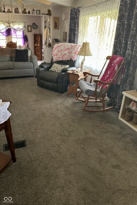 Living room at 7466 S State Road 75, Coatesville, IN