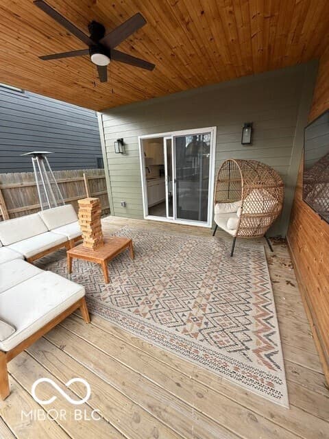Outdoor living area at 143 McKim Avenue, Indianapolis, IN