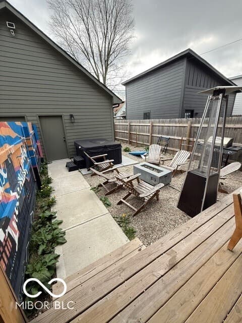 Outdoor living area at 143 McKim Avenue, Indianapolis, IN