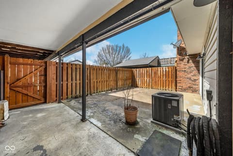 Outdoor living area at 9463 Grinnell Street, Indianapolis, IN