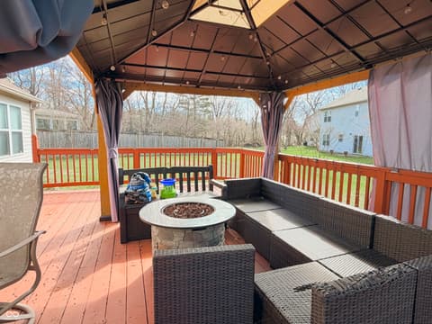 Outdoor living area at 8607 Longspur Court, Indianapolis, IN