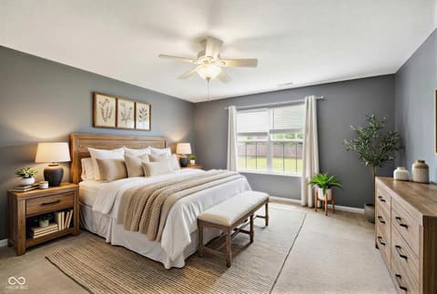 Primary bedroom at 2428 Foxtail Drive, Plainfield, IN